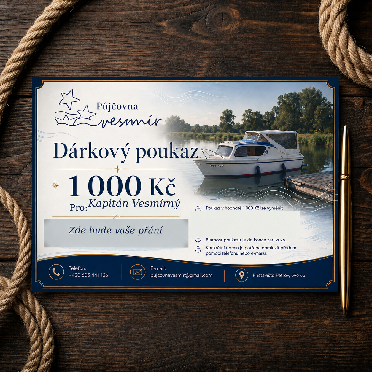 Dárkový poukaz - ukázka